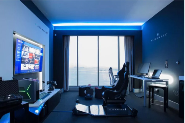 Mau phong ngu Gaming phong cach don gian